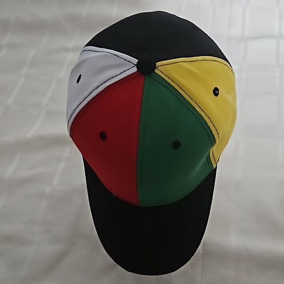Colorful Men's Baseball Cap One Size Black, Green, Red, Yellow & White - Picture 11 of 16